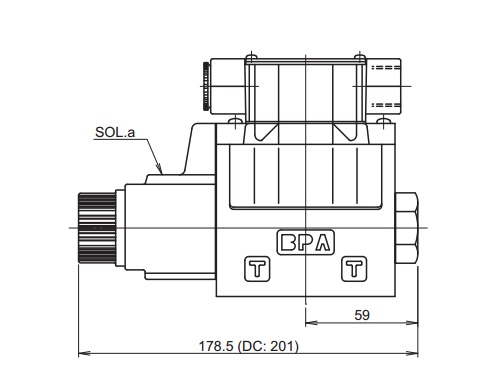Габариты клапана J-KSO-G03-2AD-20-T2